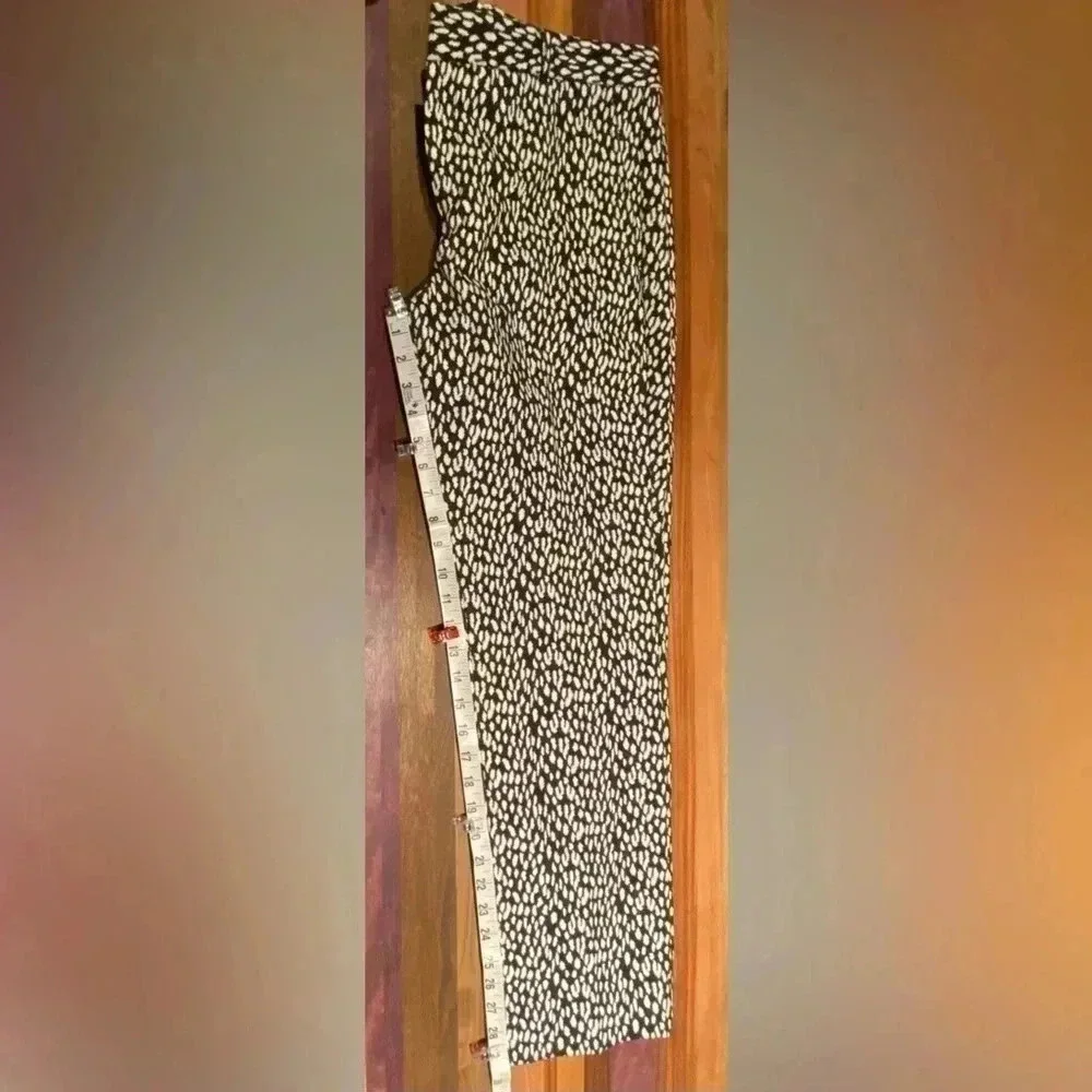 Banana Republic Slim Leopard-Print Jacquard Ankle Pants, size 12